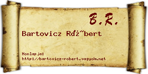 Bartovicz Róbert névjegykártya